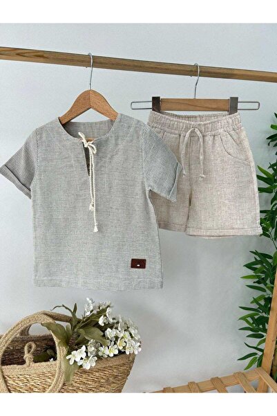 kidsense Boy's Linen Fabric Shorts Suit