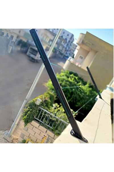 Genel Markalar Siyah Çamaşır Askısı Balkon Sabit Kurutma Demiri, Dayanıklı ve...