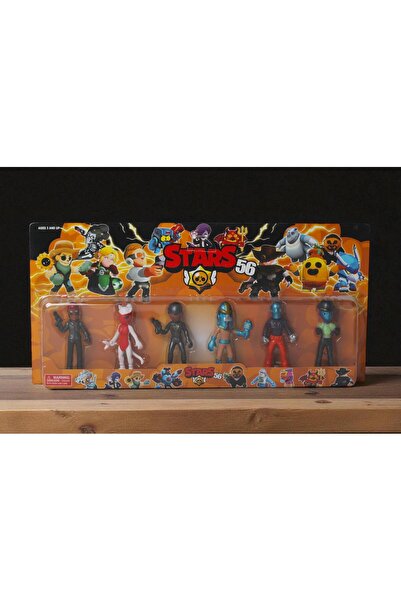 e-life shop Brawl Stars 6'lı Koleksiyon Karakter Figür Seti – 12 cm Eklemli O...