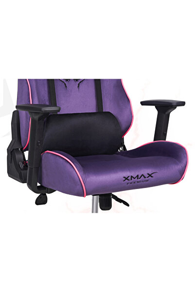 XMAX / Rio Balerion Terletmez Kadife Kumaş Mor Gaming Oyuncu Koltuğu / 120 Kg Taşır