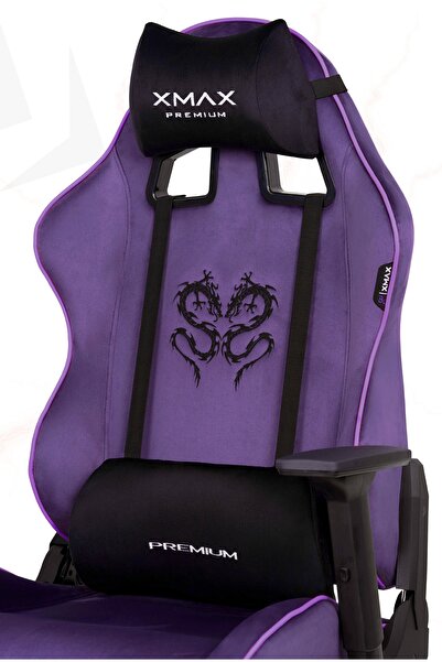 XMAX / Rio Balerion Terletmez Kadife Kumaş Mor Gaming Oyuncu Koltuğu / 120 Kg Taşır