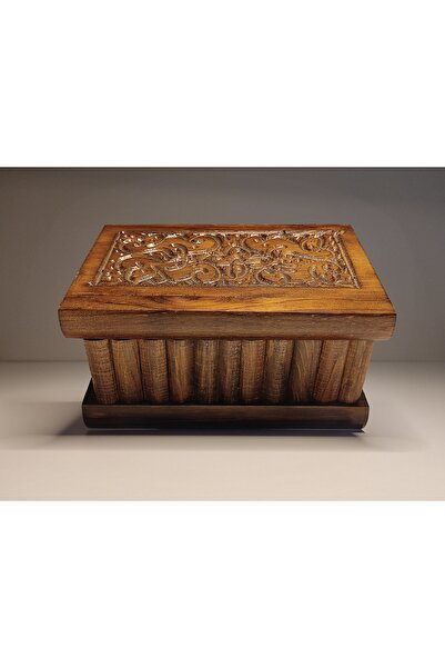 DNC Art&Deco El Yapımı Gizemli Ahşap Takı Sandığı - Bilmeceli Kilit Mekanizma...