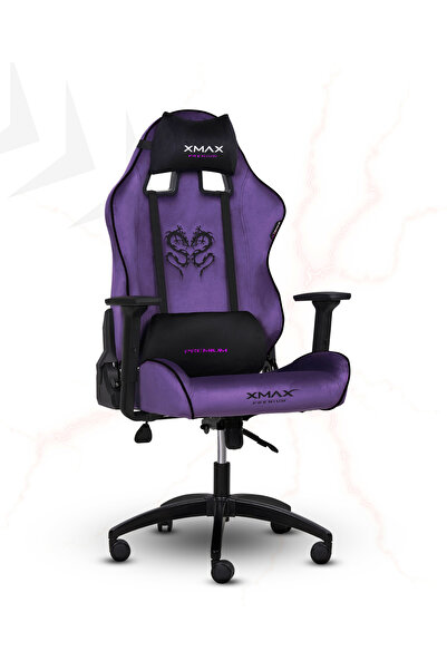 XMAX / Rio Balerion Terletmez Kadife Kumaş Mor Gaming Oyuncu Koltuğu / 120 Kg Taşır
