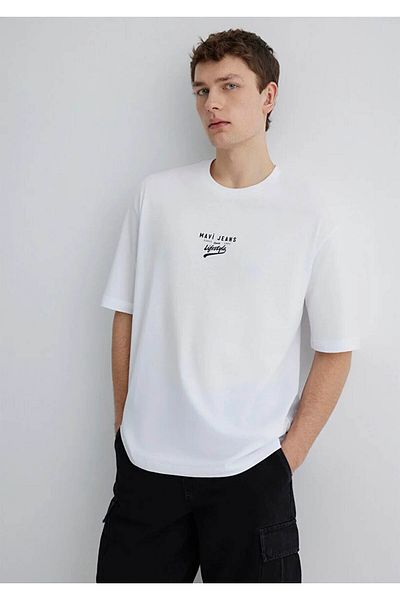 Mavi Minimal Logo Printed White Men's T-Shirt M0612710-620
