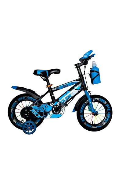 OEM Pedal bike for children 2-4 years old, front and rear brakes, with silicone training wheels