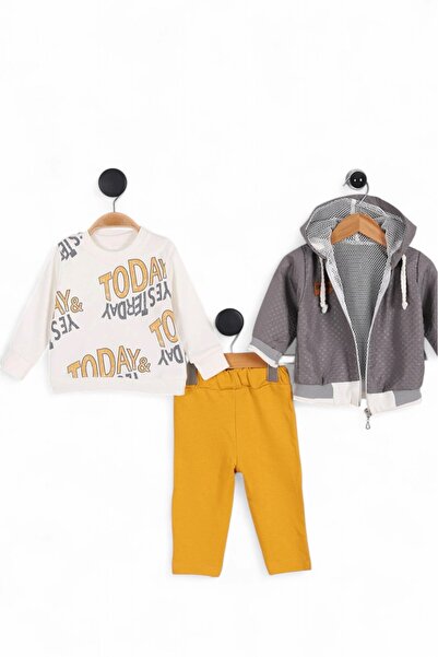 voyyo kids baby Baby Boy 3-18 Months 3 Piece Stylish Set with Hooded Raincoat...