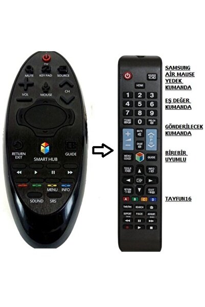 Samsung ile uyumlu SİHİRLİ AIR MAUSE SMART TV YEDEK KUMANDASI