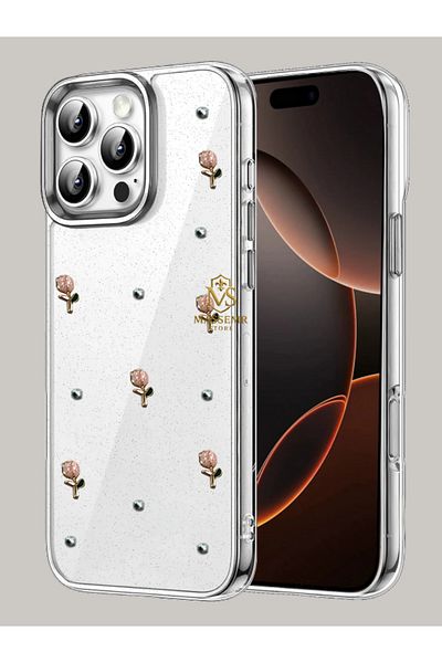 Massemr Apple iPhone 12 Pro Compatible Luxury Patterned Silicone Case – Stylish Design and High-End Protection