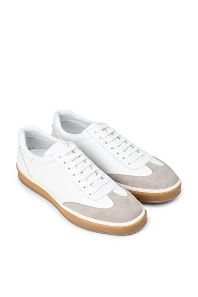 Deery Ανδρικά παπούτσια από γνήσιο δέρμα σε λευκό χρώμα