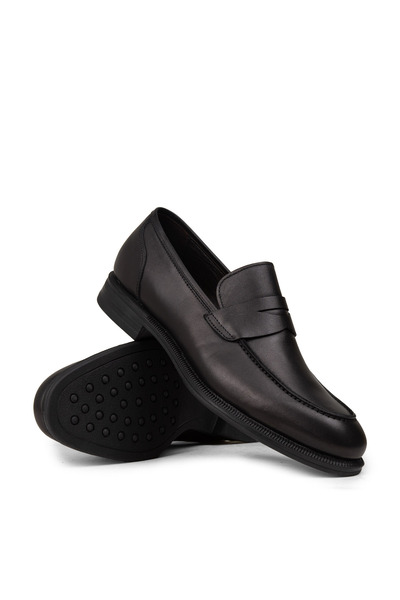 Deery Чоловічі класичні чорні лофери з натуральної шкіри