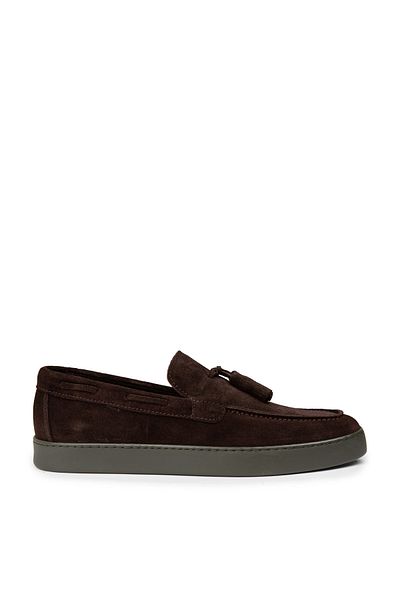 Deery Loafer cu ciucuri maro din piele intoarsa autentica pentru barbati