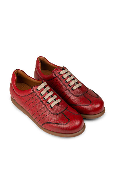 Deery Men's Red Genuine Leather Casual Shoes