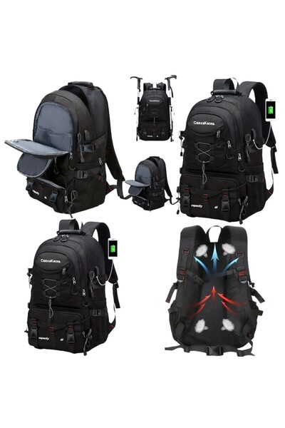 GOLD MARKET Universal Backpack, for Mountaineering, Travel, Waterproof, USB Charging Slot, Adjustable Straps, 52