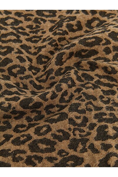 LC Waikiki Kahverengi Leopar Desenli Kadın Şal