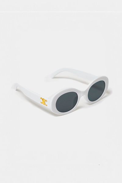 REN EYEWEAR LUNAS نظارات شمسية بيضاء بيضاوية 2024 الموسم الجديد الشهير uv400 / REN EYEWEAR