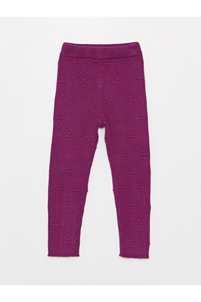 LC Waikiki Lcw Baby Elastic Waist Soft Textured Baby Girl Knitwear Leggings