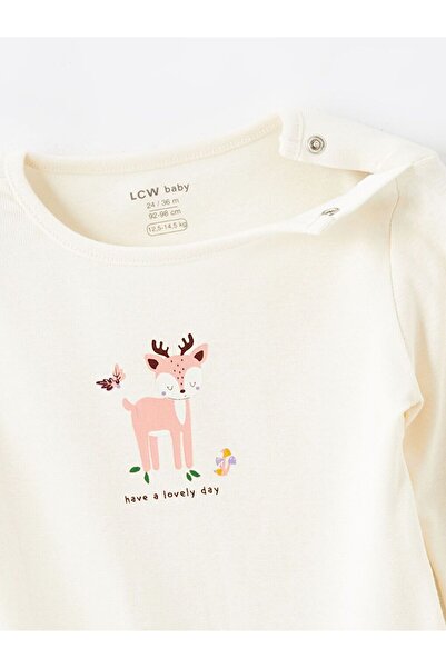 LC Waikiki Pembe Bisiklet Yaka Kız Bebek Çıtçıtlı Bodysuit 3'lü