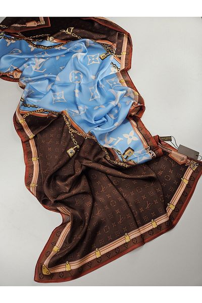 Webinay Home Imported Voile Silk Shawl Lv Pattern Premium Product Shawl Scarfs Hijab