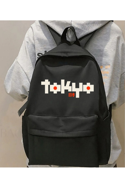 Toum Rucsac de școală unisex cu imprimeu Tokyo Japonia