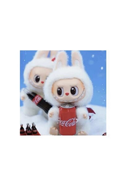 Labubu Shop Pop Mart collectible figure, Monster Coca-Cola series, white/red, 17 cm