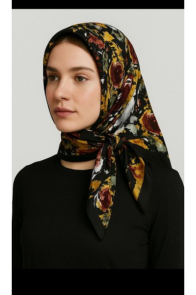 çiğdem eşarp Masalsu Muslim Scarf Bouquet