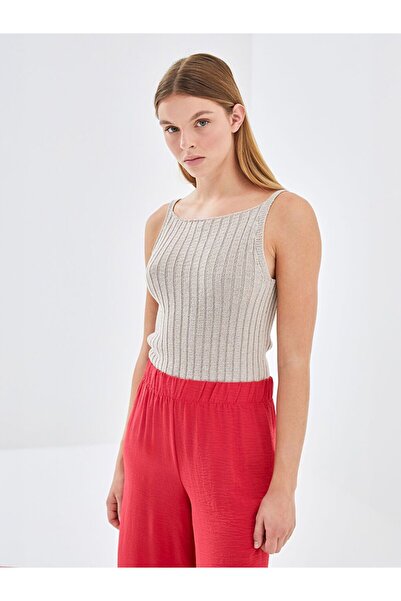 LC Waikiki Lcw Vision Square Neck Textured Women's Knitwear Tank Top