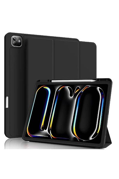 HYX Case for iPad Pro 13 Inch 2024 M4 with Pencil Holder Slim Trifold Soft TPU Back Support