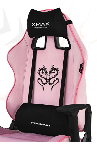 XMAX / Rio Balerion Terletmez Kadife Kumaş Pembe Gaming Oyuncu Koltuğu / 120 ...