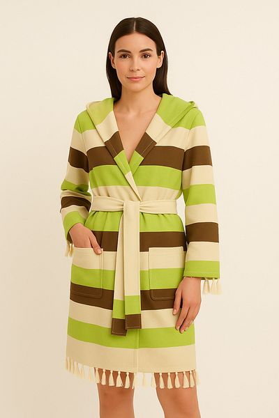 Fabric Box 100% Natural Cotton Bathrobe Sauna Beach and Bath Robe