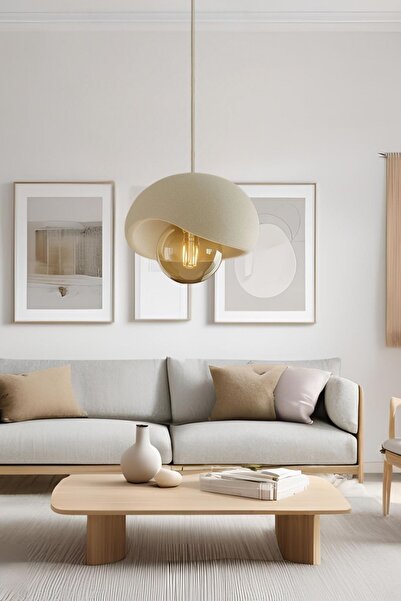 bluvex Rustik İskandinav Serisi Beton Görünümlü Sarkıt Çevre Dostu Avize( Rustik Ampul Hediyeli)