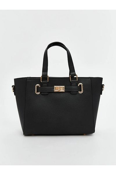 LC Waikiki Lcw Accessories Black Leather Look Women's Shoulder Bag