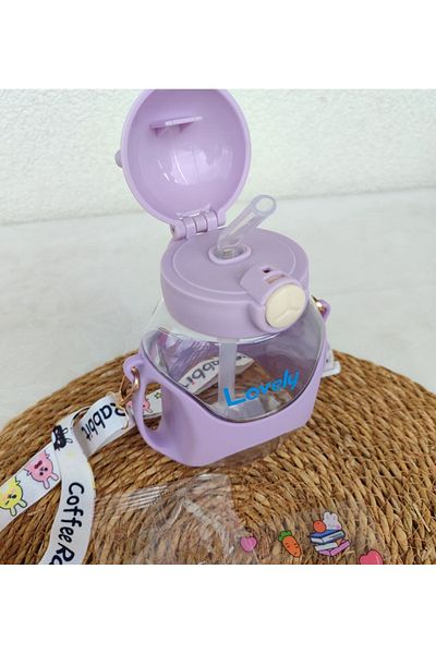 senacacollection School Water Bottle with Rabbit Ears 700 ml with Sticker Gift 1 Pcs