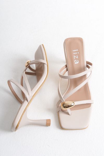 Liza Shoes Megan women's thumb buckle heeled slippers a012- k650