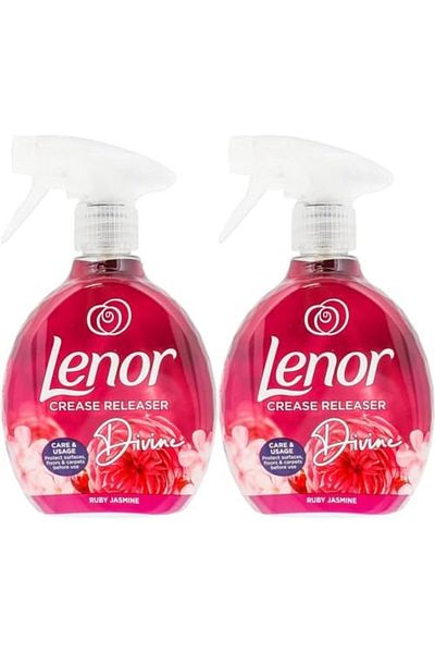 lenor مزيل التجاعيد ديفاين روبي ياسمين 2 × 500 مل يزيل التجاعيد بالحديد