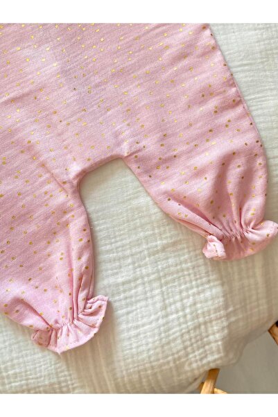 Zezig Goldie Pembe 3 Parça Müslin Yenidoğan Mevlid Seti