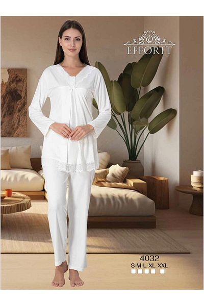 EM&FA TEKSTİL Maternity Maternity Lace Detailed Pajama Set