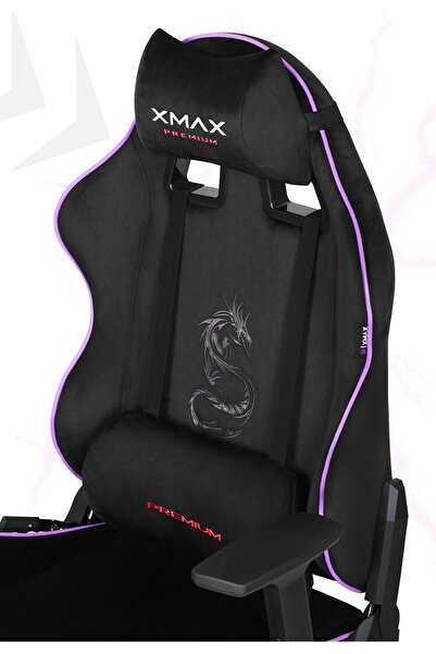 XMAX / Rio Balerion Terletmez Kadife Kumaş Siyah Gaming Oyuncu Koltuğu / 120 Kg Taşır