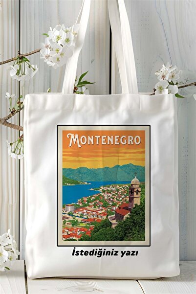ART HEDİYE montenegro Baskılı Bez Çanta omuz çantası Kişiye Özel desen