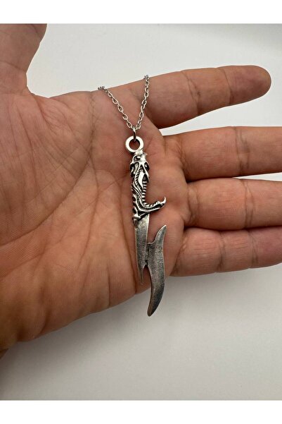 Yuchicly قلادة على شكل سكين صيد – إكسسوار معدني للنساء والرجال