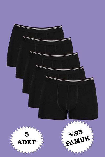 Berrak Men's Boxer Short 5 Pack 95% Cotton