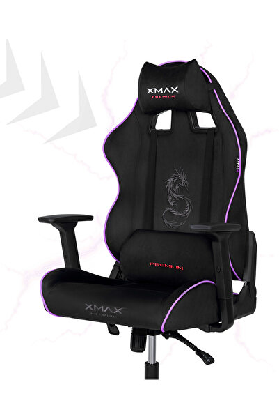 XMAX / Rio Balerion Terletmez Kadife Kumaş Siyah Gaming Oyuncu Koltuğu / 120 Kg Taşır