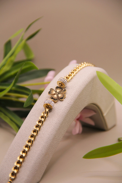 316L Steel Gold Plated Bracelet Stainless – Unfading and Waterproof