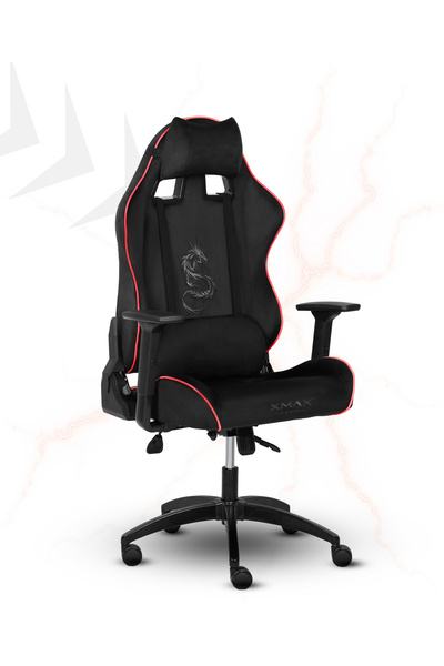 XMAX / Rio Balerion Terletmez Kadife Kumaş Siyah Gaming Oyuncu Koltuğu / 120 Kg Taşır