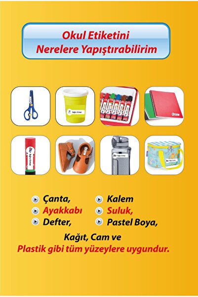 Foldart İsme Özel Uçaklı Temalı Okul Etiketi 220 Adet | Suya Dayanıklı Kalem Defter Etiketi Seti