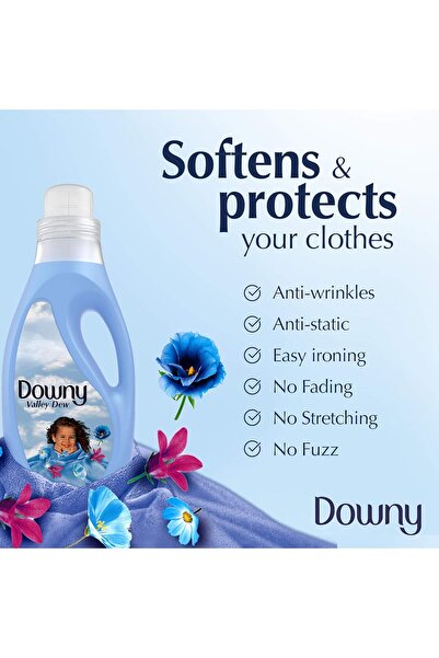 downy Regular Fabric Softener Valley Dew, 3 x 3L