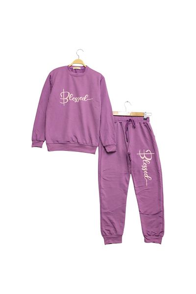 diamondstar Printed 2 Thread Girls Tracksuit Set 13/16 Years