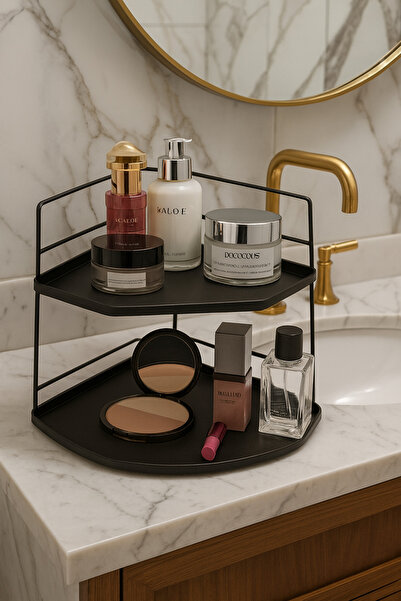 AboutThePerfect Şık Ahşap ve Çelik Çok Amaçlı Düzenleyici, Mutfak, Banyo, Sal...