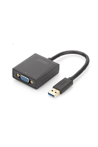 Digitus DA-70840 USB 3.0 إلى VGA محول الرسوماتالإدخال: 1 × USB 3.0 USB-A 1 × VGA (HD15)