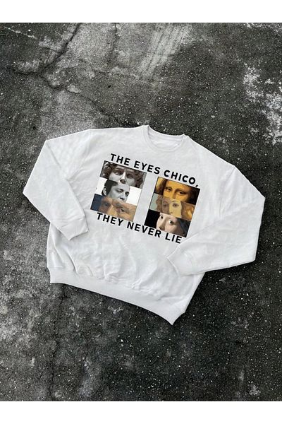 COHERENT Unisex Men/Women Colorful Eyes Custom Printed Cotton Oversize Hooded Sweatshirt