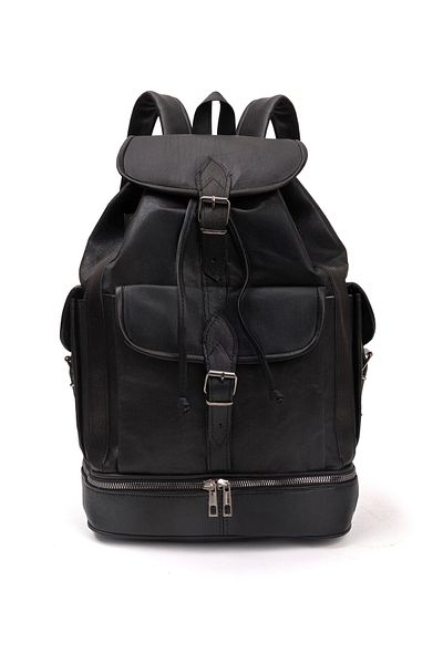 fubileather Genuine Leather Large Size Drawstring Backpack Backpack